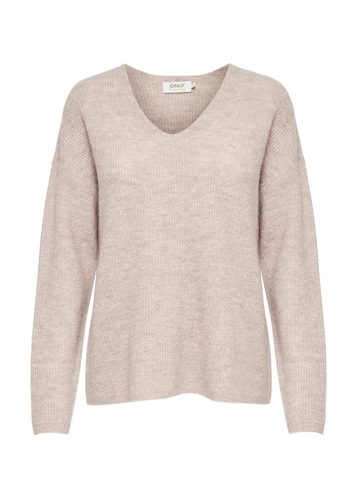 Women's Plain Knitted Sweater,Light Beige