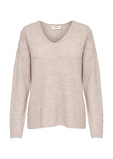 Women's Plain Knitted Sweater,Light Beige