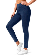 Image for Women's Plain Jeggings,Dark Blue