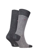 Men's 2 Pairs Brand Logo Embroidered Socks Set,Dark Grey