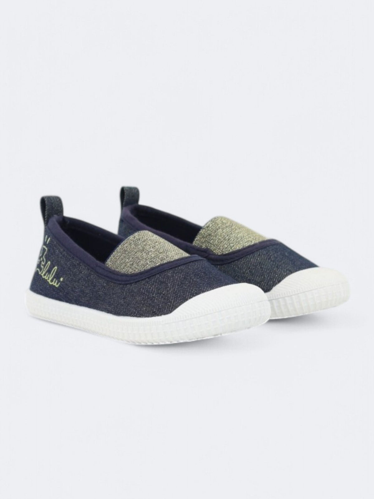 Kids Girl's Glitter Flat Shoes,Navy