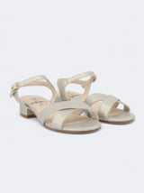 Kids Girl's Plain Sandals,Stone