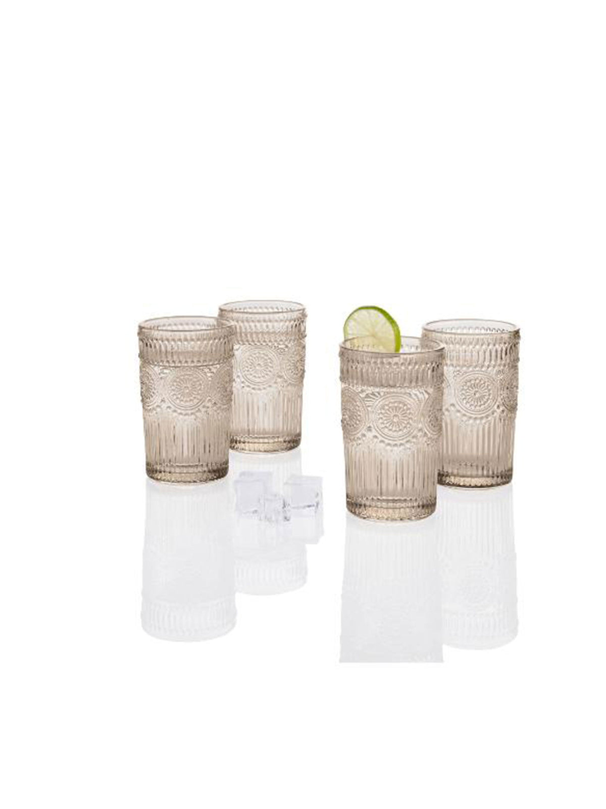 Set Of 4 Colored Water Glasses