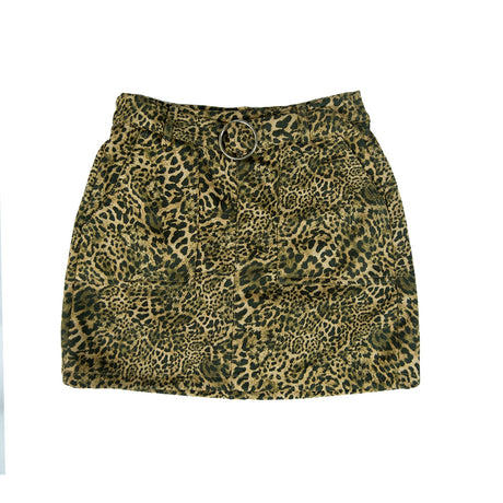 Image for Women's Belted Printed Skirt,Tiger