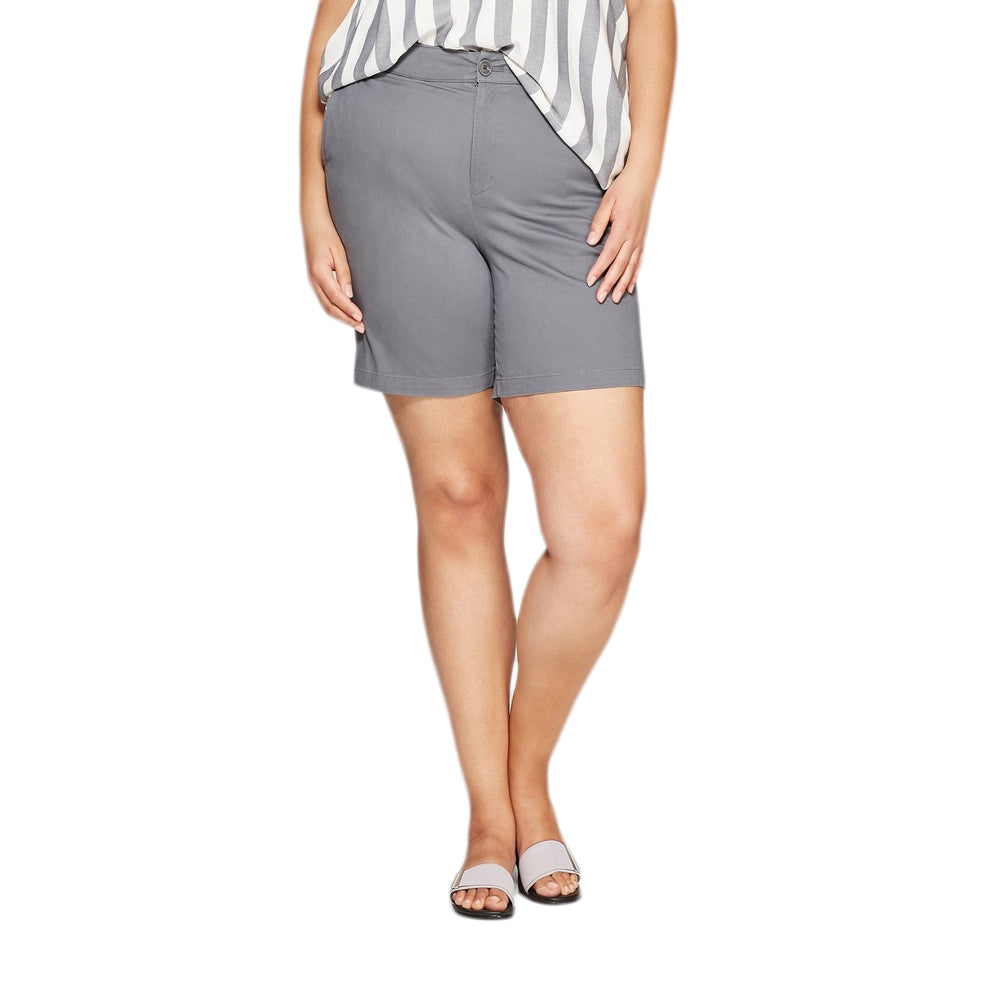 Image for Women's Chino Midi Short,Grey