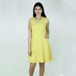 Image for Women's Textured Flare Dress,Yellow