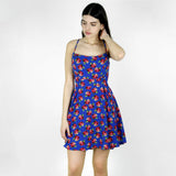 Image for Women's Floral Bow-Back Dress,Blue