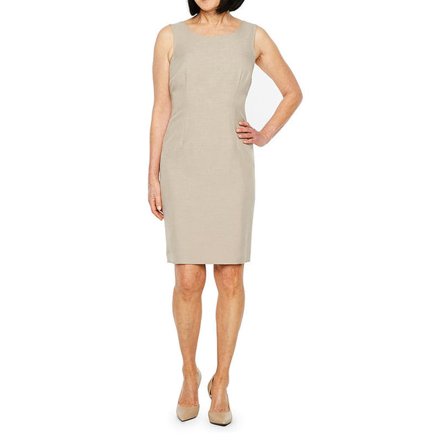 Image for Women's Sleeveless Sheath Dress,Beige