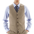 Image for Men's Slim-Fit Suit Vest,Khaki