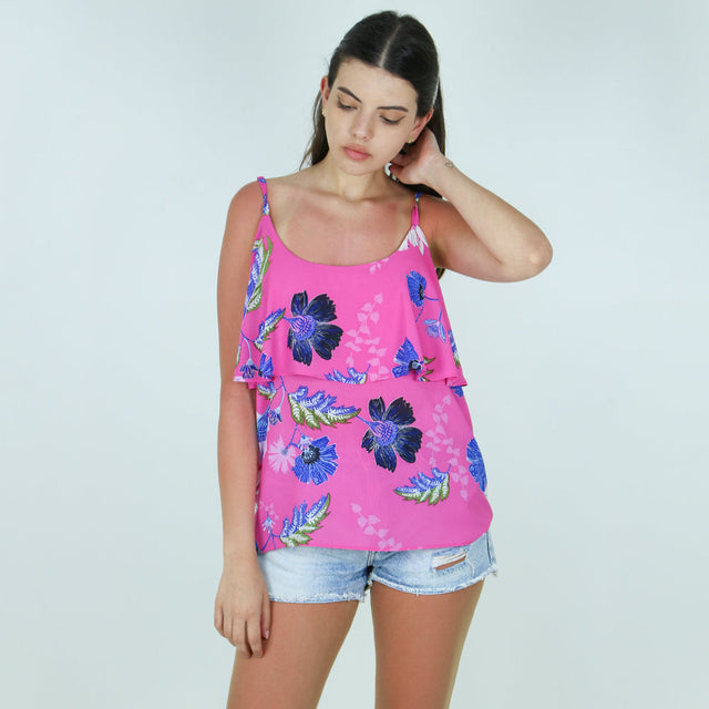 Image for Women's Ruffled Chiffon casual Top,Pink