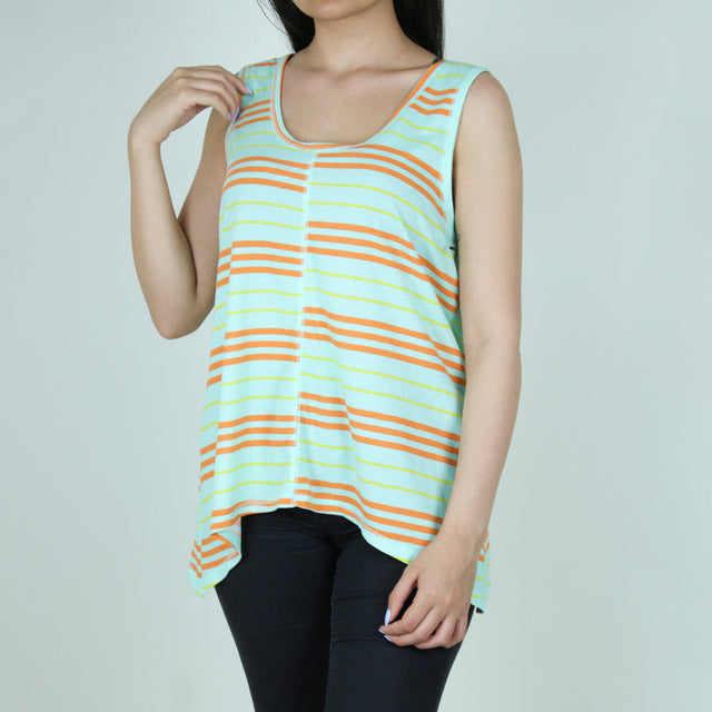 Image for Women's Lace-Up Back Casual Top,Multi