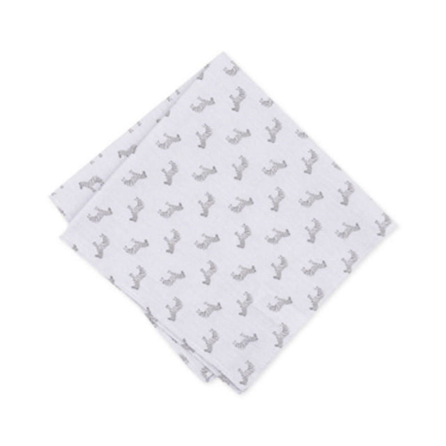 Image for Men'S Zebra Print Pocket Square,Blue/Grey/Black