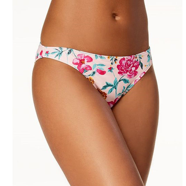 Image for Women's  Floral-Print Cheeky Bikini Bottom,Pink