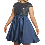 Image for Women's Sequined Dress,Petrol