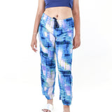 Image for Women's Printed Casual Pant,Blue