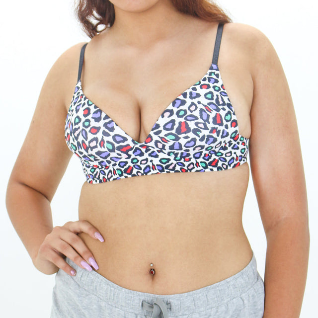 Image for Women's Printed Padded Bra,White
