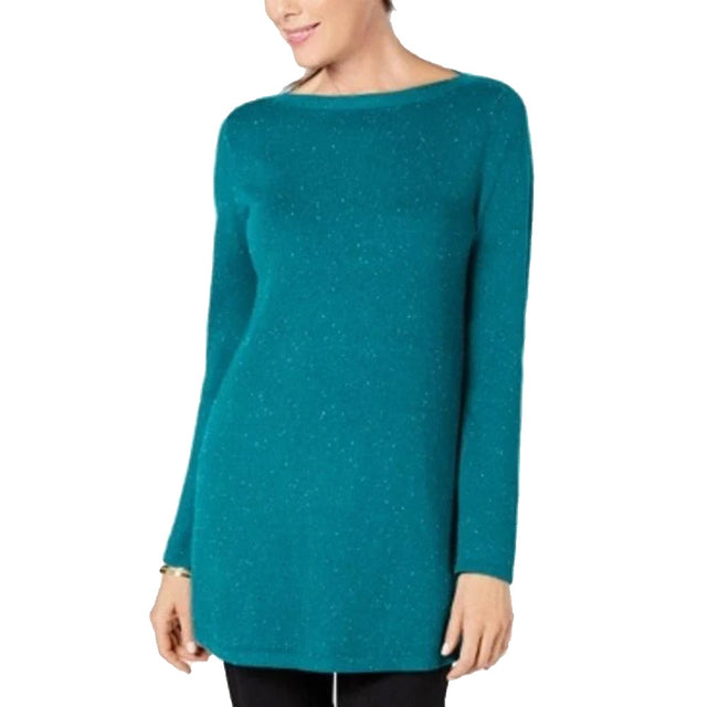 Image for Women's Textured Tunic Sweater,Blue