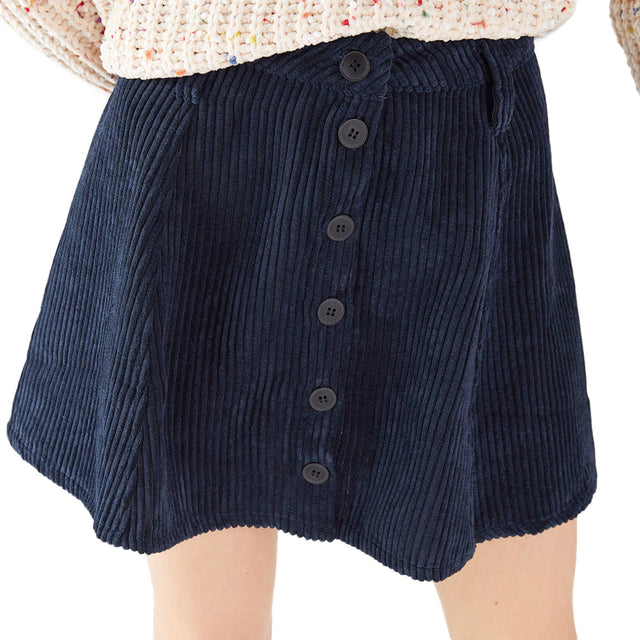 Image for Women's Ribbed Corduroy Mini Skirt,Navy