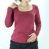 Image for Women's Strappy Back Casual Top,Burgundy