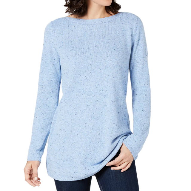 Image for Women's Textured Tunic Sweater,Blue