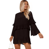 Image for Women's Pleated Smock Dress,Black