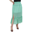 Image for Women's Plaid Midi Skirt,Green