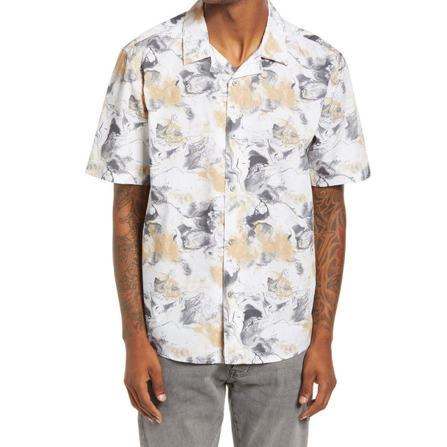 Image for Men's  Marble Print Slim Fit Shirt,Multi