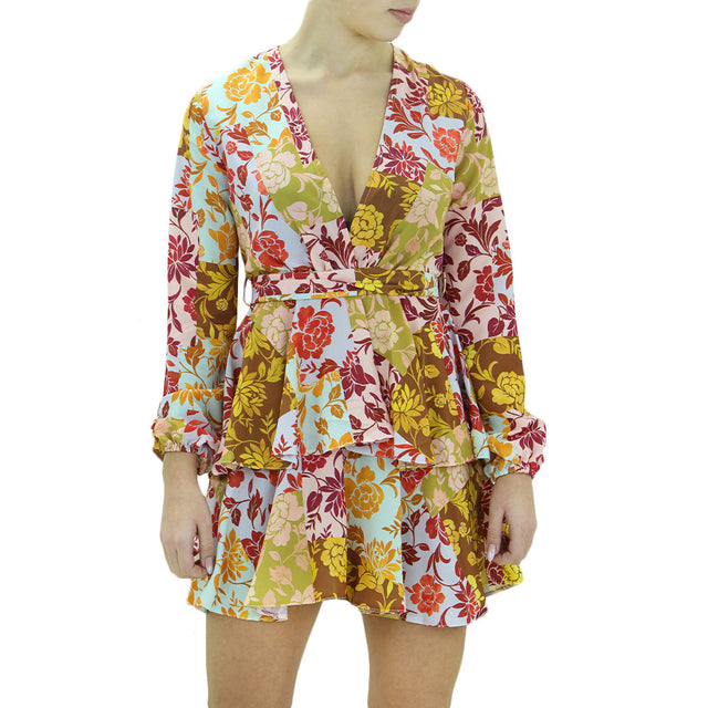 Image for Women's Floral Ruffled Dress,Multi