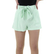 Image for Women's Ruffled With Belt Short,Light Green