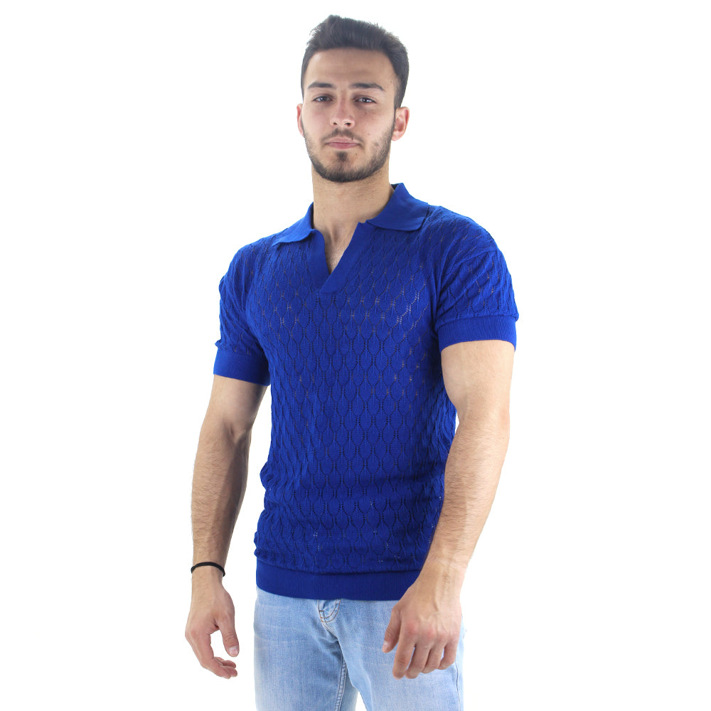 Image for Men's Knitted T-Shirt,Indigo