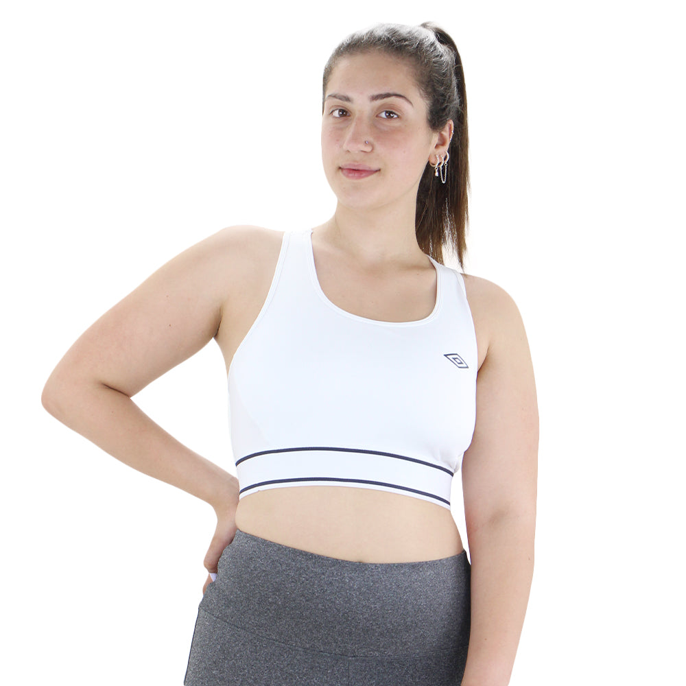 Image for Women's Elastic Racer Back Sport Bra,White
