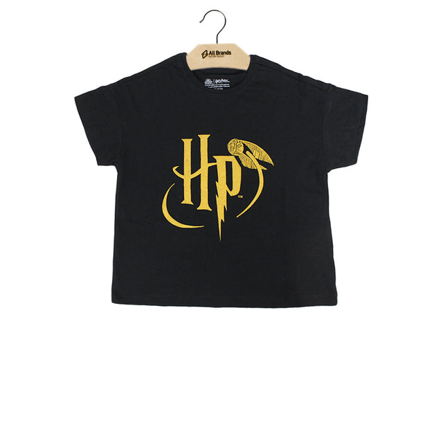 Image for Kid's Girl Glitter Print T-Shirt,Black