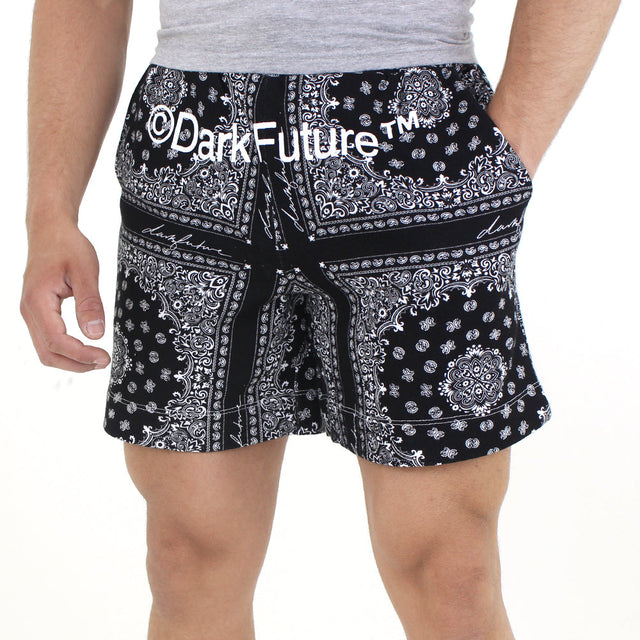 Image for Men's All Over Printed Cotton Short,Black