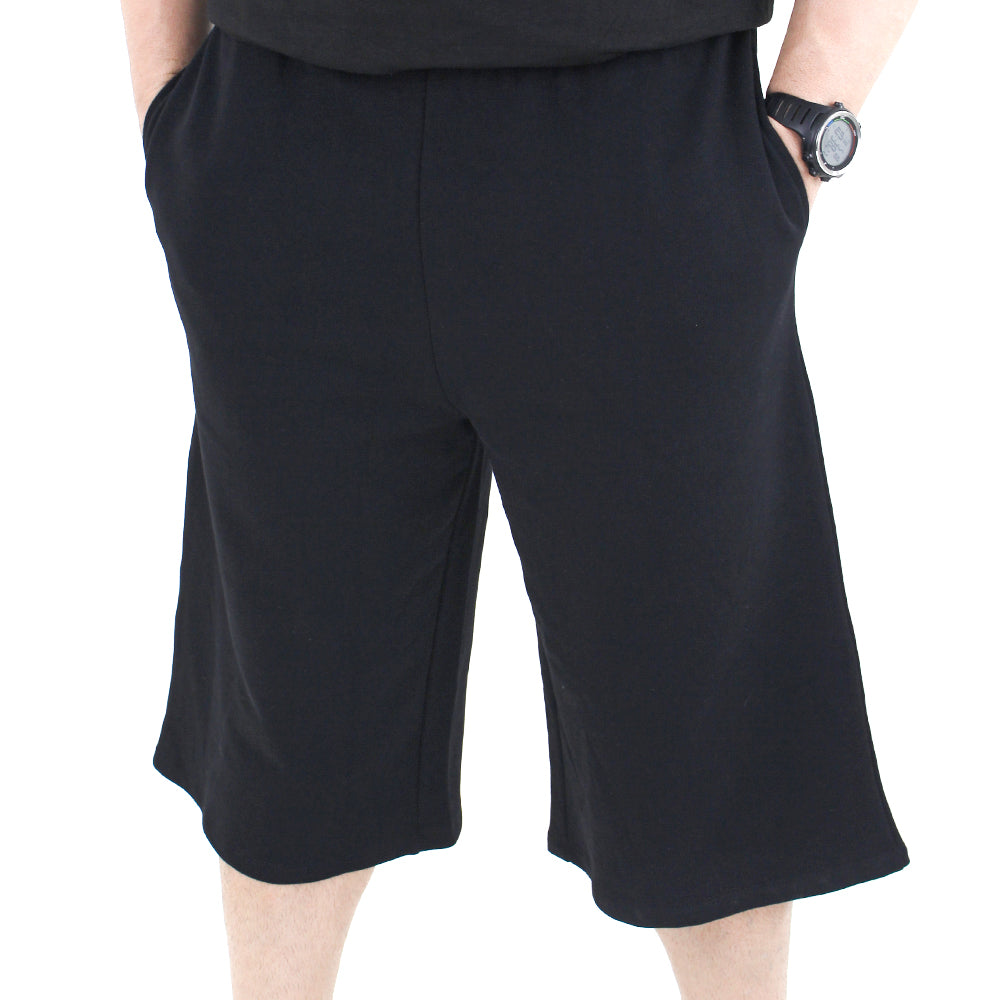 Image for Men's Graphic Back Cotton Short,Black