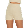 Image for Women's Ribbed Casual Short,Beige
