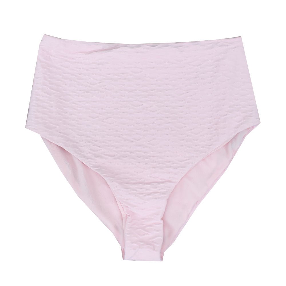 Image for Women's Textured High Waisted Bikini Bottom,Pink