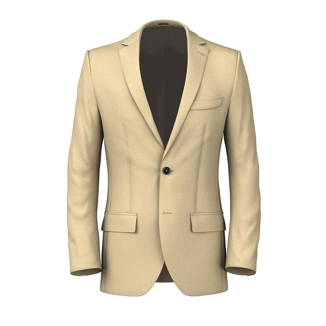 Image for Men's Solid Long Sleeve Blazer,Beige