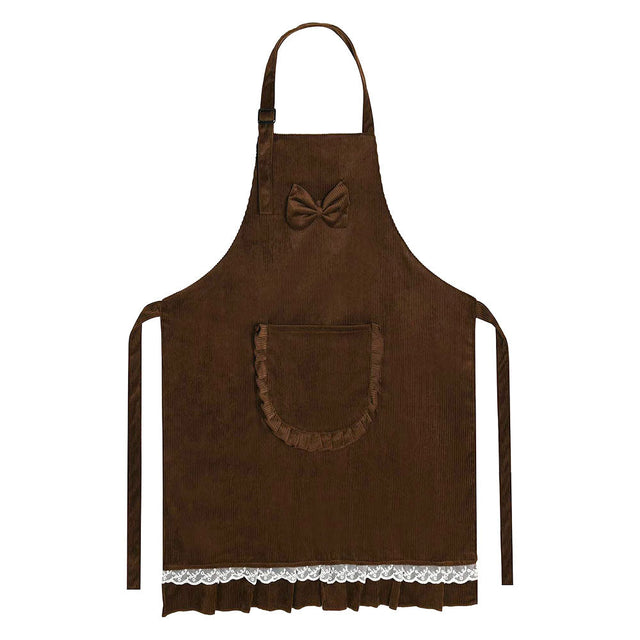 Image for Brown Cotton Cooking Apron With Adjustable Neck Strap
