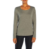 Image for Women's Solid Round Neck Sport Top,Light Olive