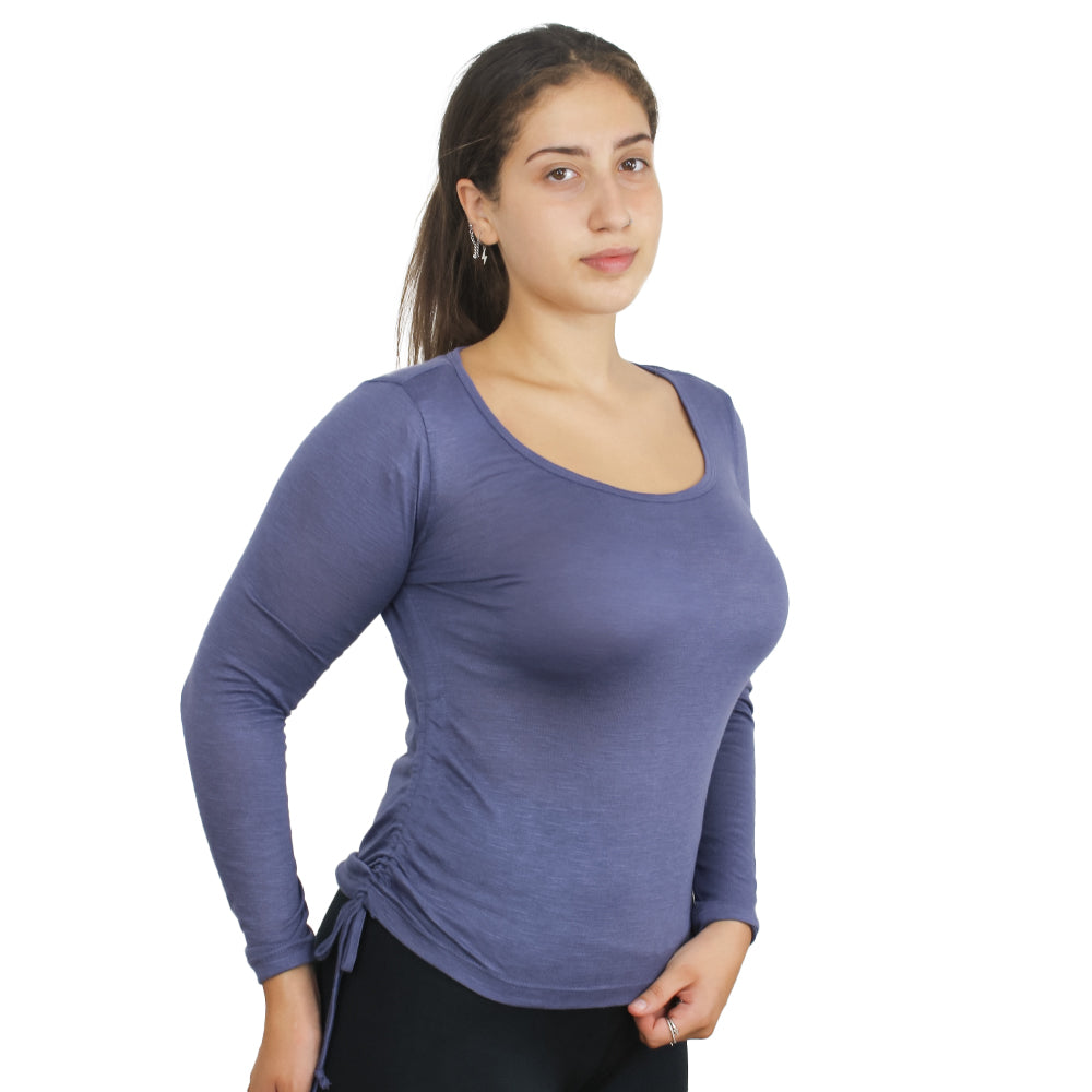 Image for Women's Ruched Side Top,Blue