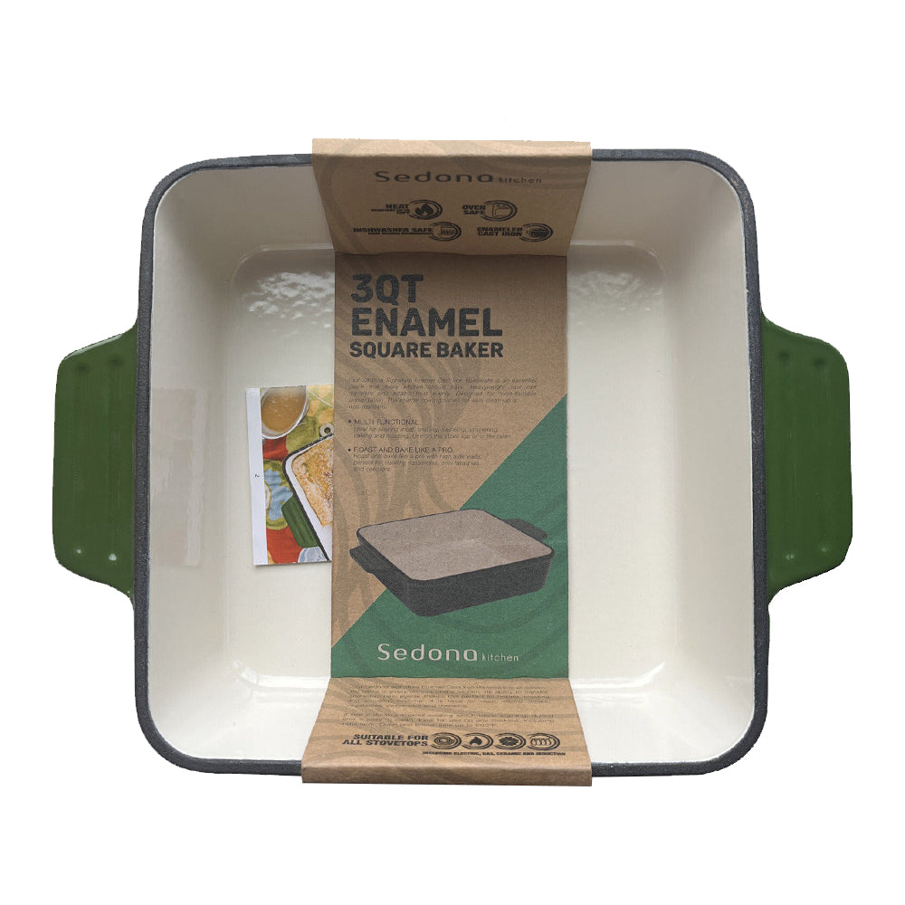 Image for 3 Qt Enamel Square Baker