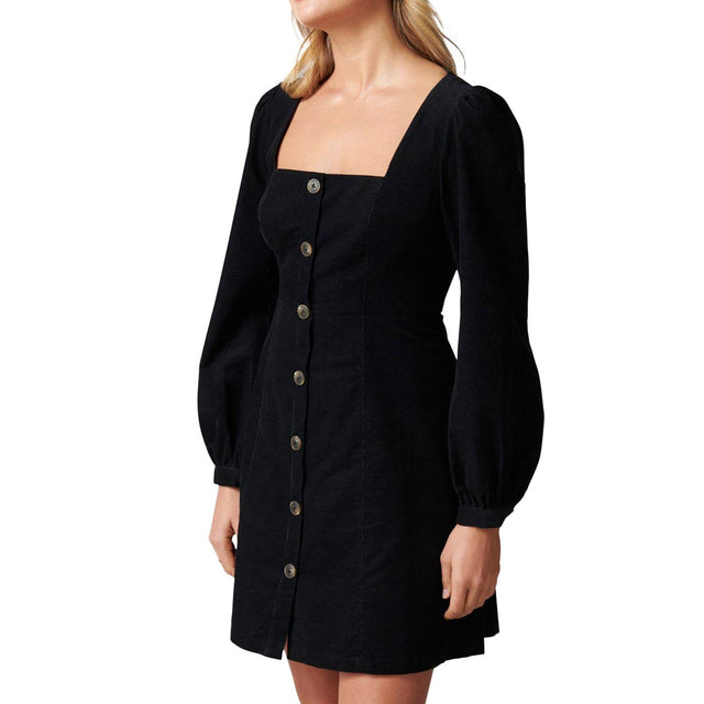 Image for Women's Square Neck Denim shirt Dress,Black