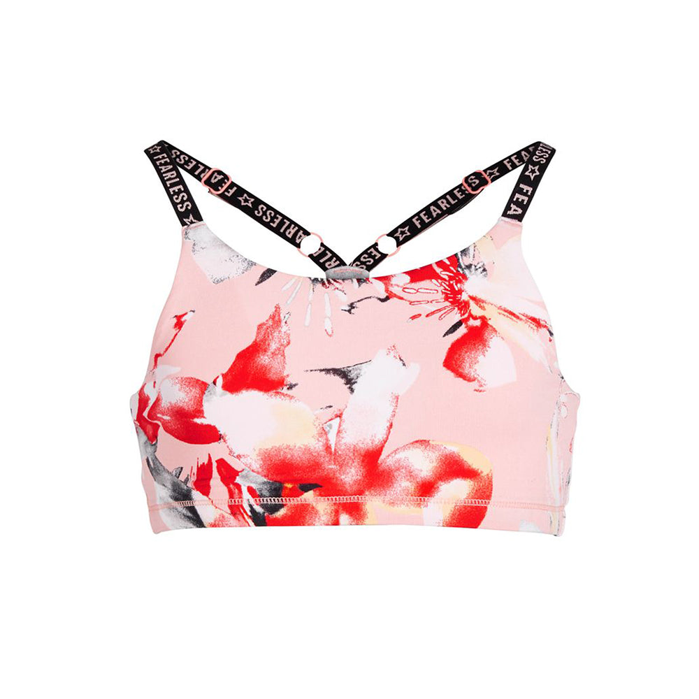 Image for Kids Girl Printed Racerback Sports Bra,Pink