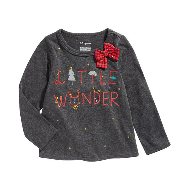 Image for Kids Girl Little Wonder T-Shirt,Dark Grey