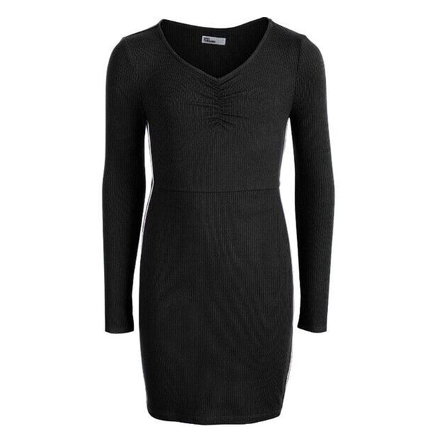 Image for Kids Girl Side Stripe Bodycon Dress,Black