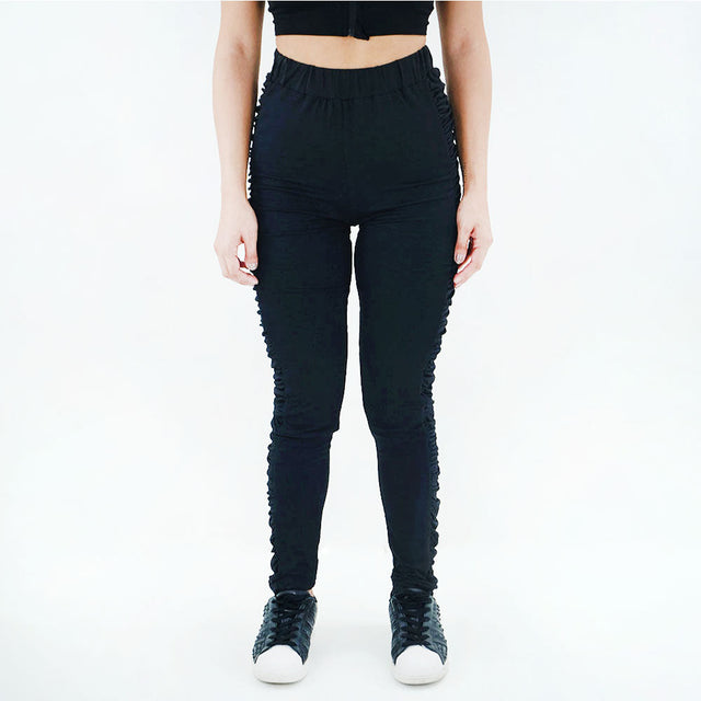 Image for Women's Smocked In Side Legging,Black