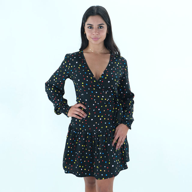 Image for Women's Polka Dots Dress,Black