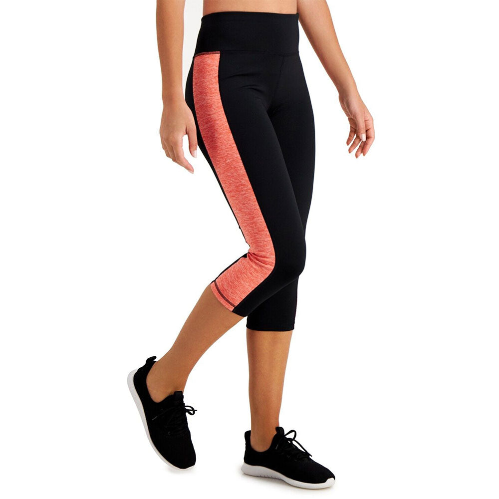 Image for Women's Essentials Colorblocked Cropped Leggings,Black