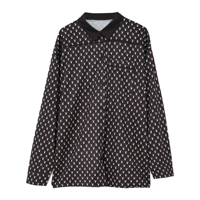 Image for Men's Printed Chemise,Black