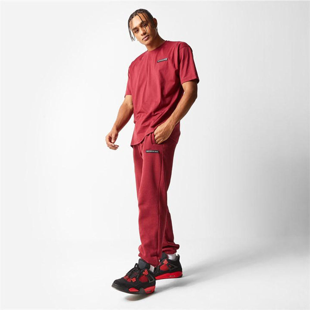 Image for Men's Logo Brand Print Jogger Pant,Burgundy